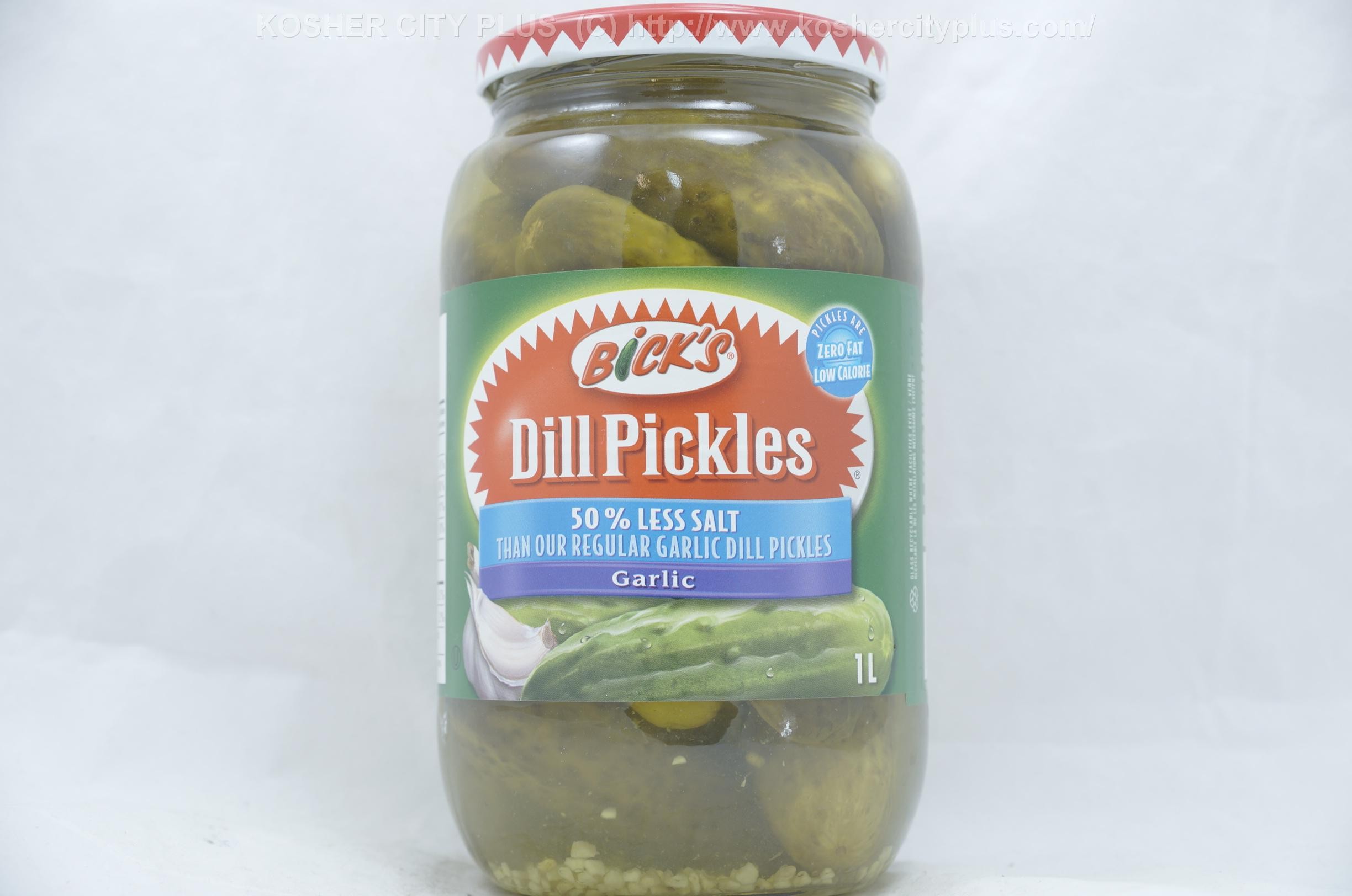 Bicks 50% Less Salt Garlic Dill Pickles - 1 l